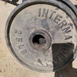 Two 25lbs Cast Iron Weights 