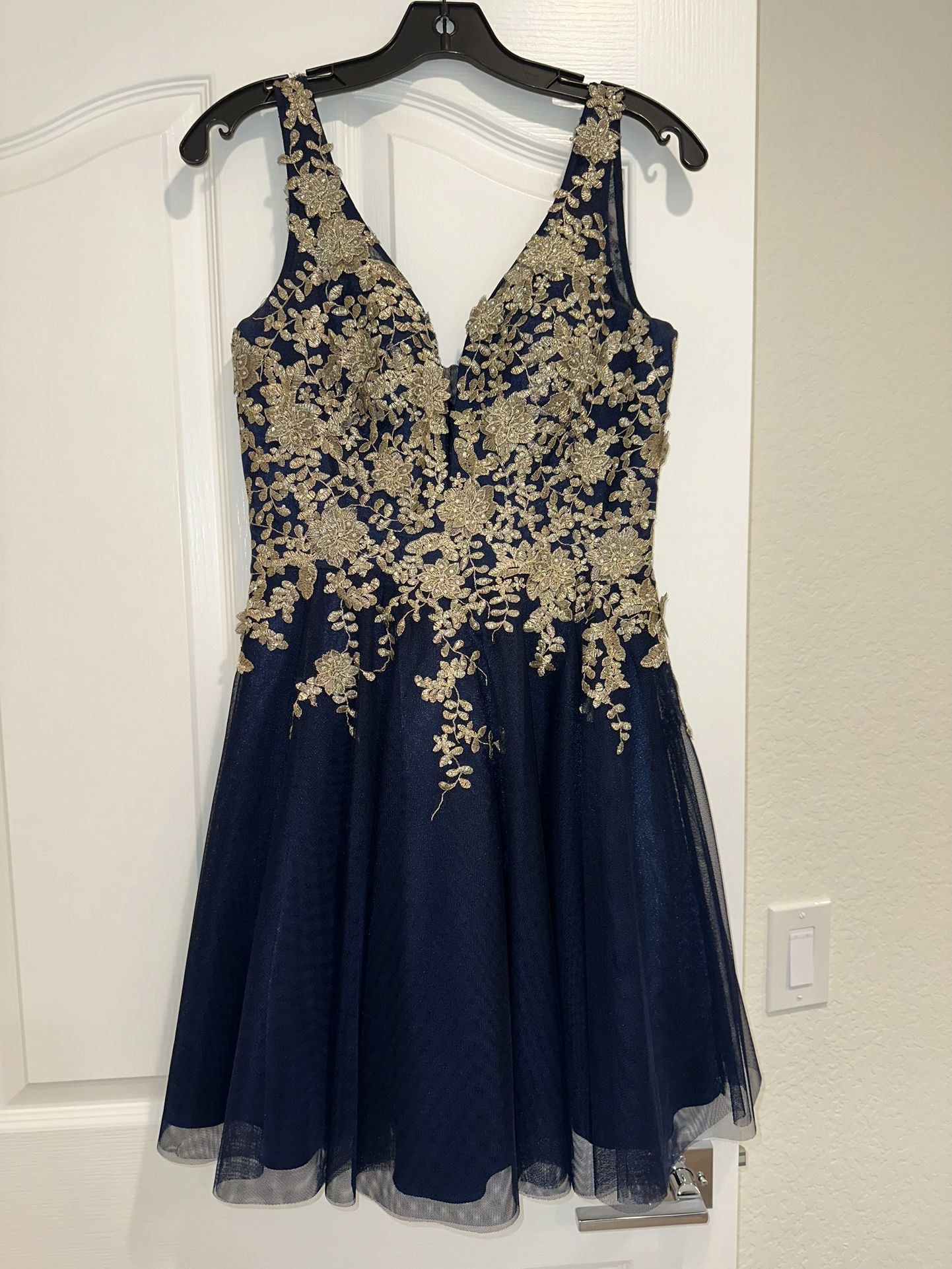 Avery G Embroidered Sleeveless Party Dress - Excellent Condition