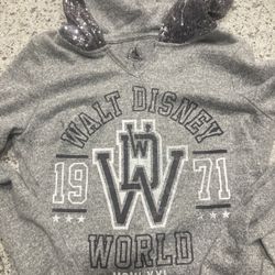 Walt Disney World Light Sweatshirt Hoodie With Sequin Hood