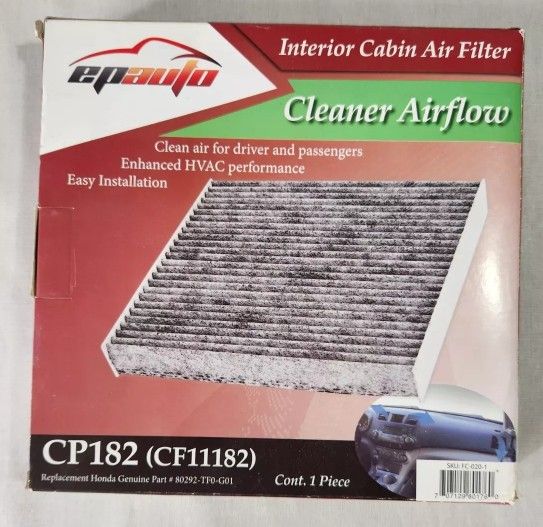 brand new EPAuto Honda cabin air filter Accord Civic CRV CR-V Fit Insight Odyssey Pilot; Acura Integra/MDX/RDX/TLX 2009-2025