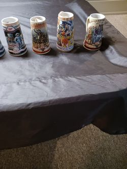 Budweiser & Miller Steins