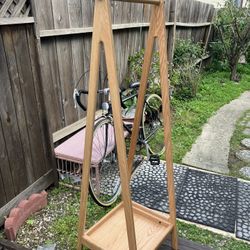Oak Clothing Rack 