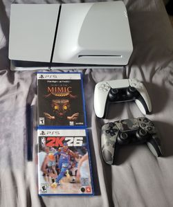 1tb Ps5 slim with games and extra controller
