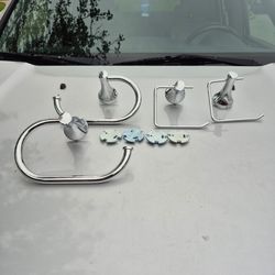 Hand towel and toilet paper holder