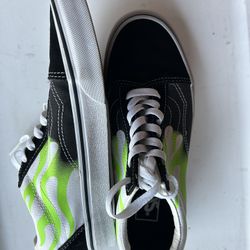 Vans Old Skool Green Flame 