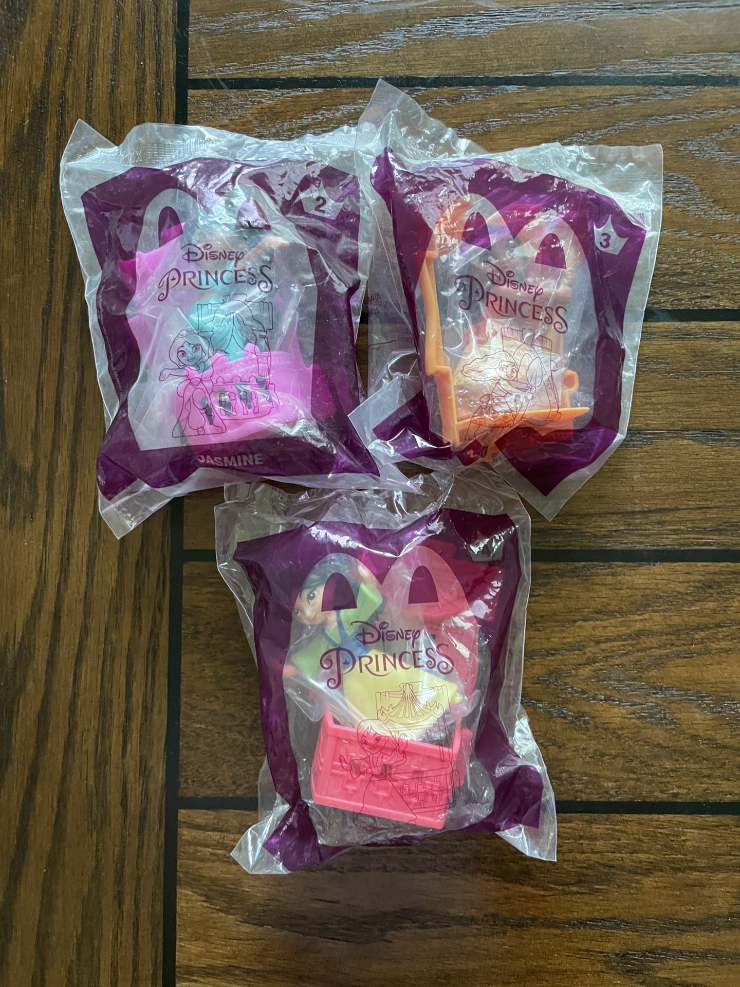 McDonalds 2021 Disney Princess Happy Meal Toys.