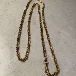 Gold Tone Chain Necklace 36”