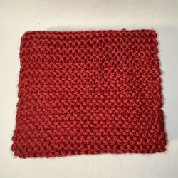 Burgundy Heavy Knit Scarf 