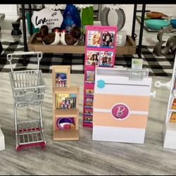 2017-2020 Lot Barbie supermarket playset pieces
