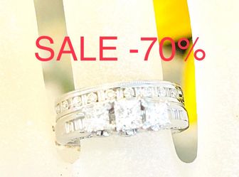 Engagement Ring Diamonds Ring Set1.75 Carats Natural Diamonds 💎 RETIRING LIQUIDATION SALE-65% The Appraisal Was When Gold Was  $1800 Today Its $4250