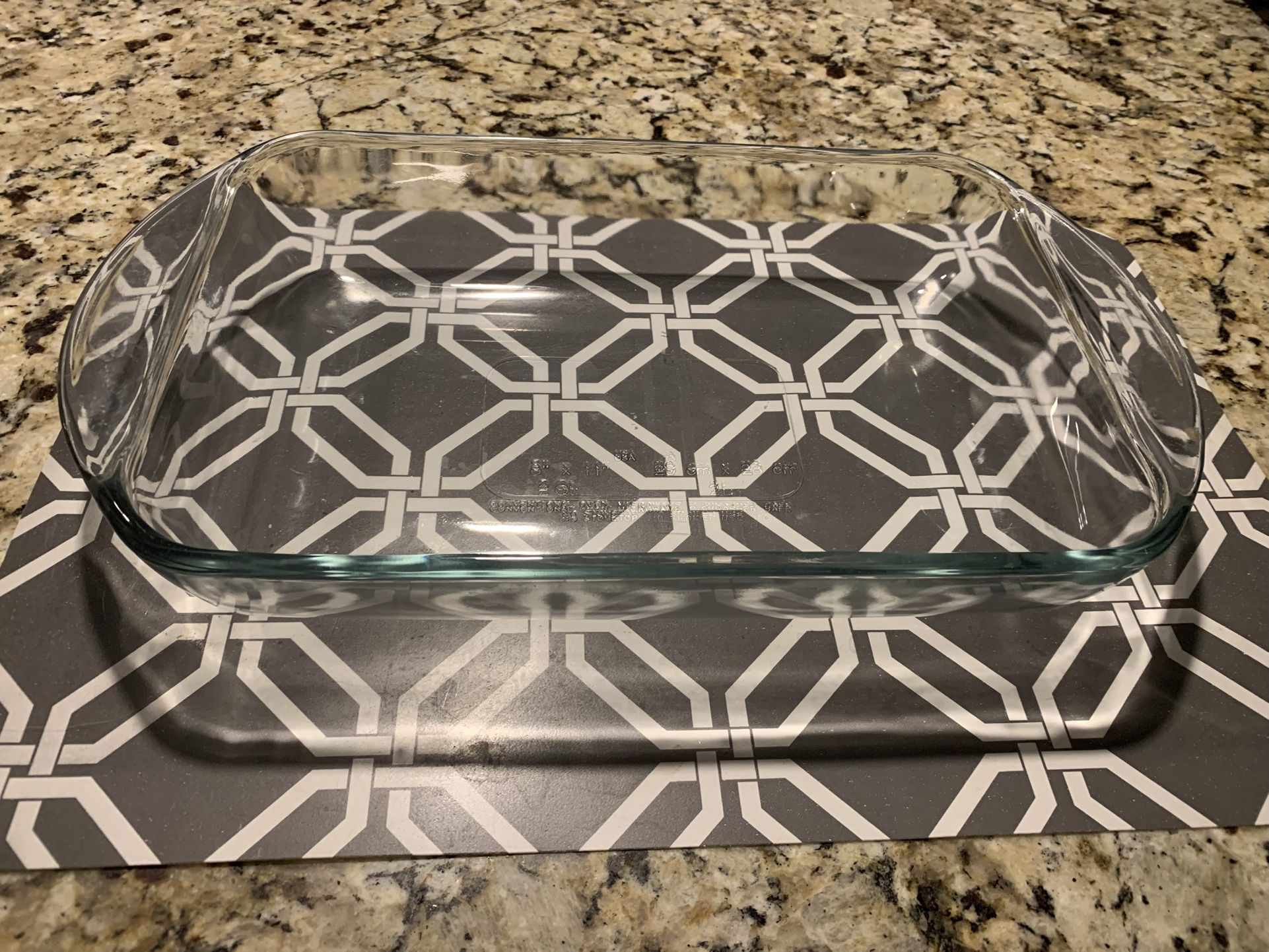 Large 3 Qts Rectangle Shaped Baking Dish W/handles, 9 By 13 Inches, Thick Glass