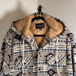 Aéropostale Sherpa-Lined Hooded Fleece Jacket (L) – Brand New with Tags