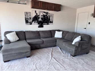 Gray sectional sofa couch sala