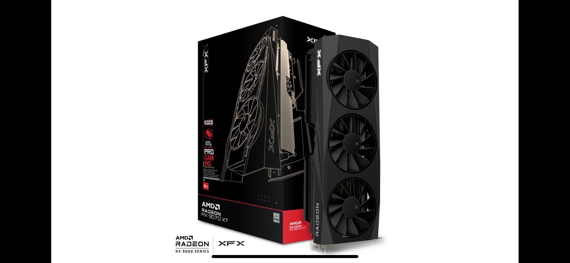 XFX Swift Pro Gaming AMD Radeon RX 9070 XT GPU