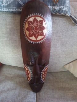 Vintage African Wood Carved Tribal Mask