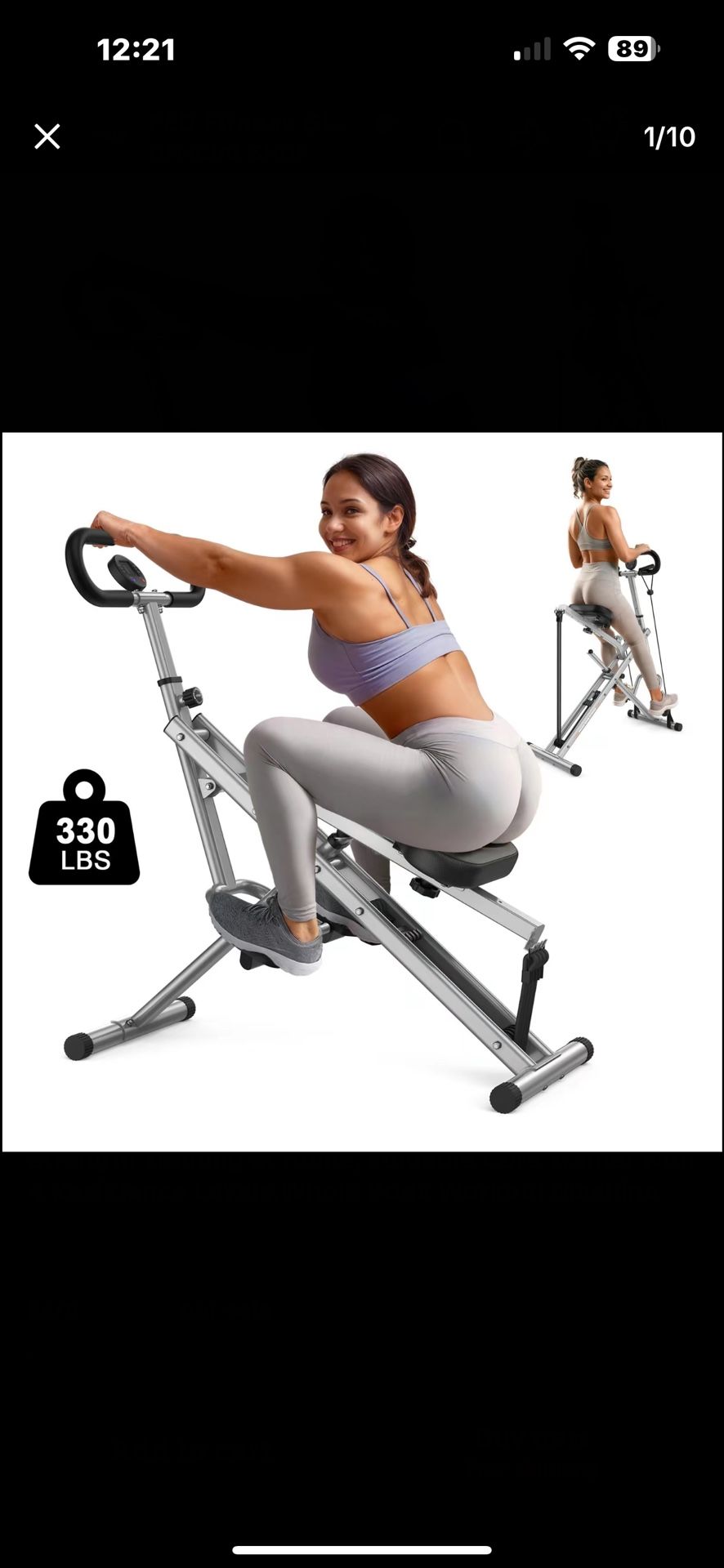 Flybird Squat Fitness Machine, Ride & Rowing Motion for Glutes, Thighs, Abs, and Leg Strength Training at Home, Foldable Core Trainer with 4 Resistanc