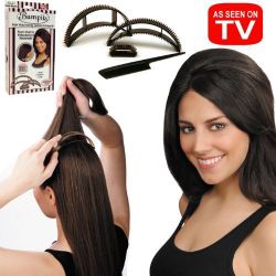 As Seen On Tv "Bumpits" Big Happi Hair Bonus 5 Piece Set Black