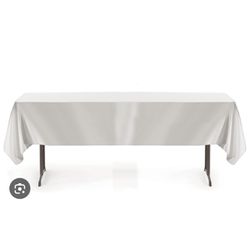 Rectangular White Table Cover 