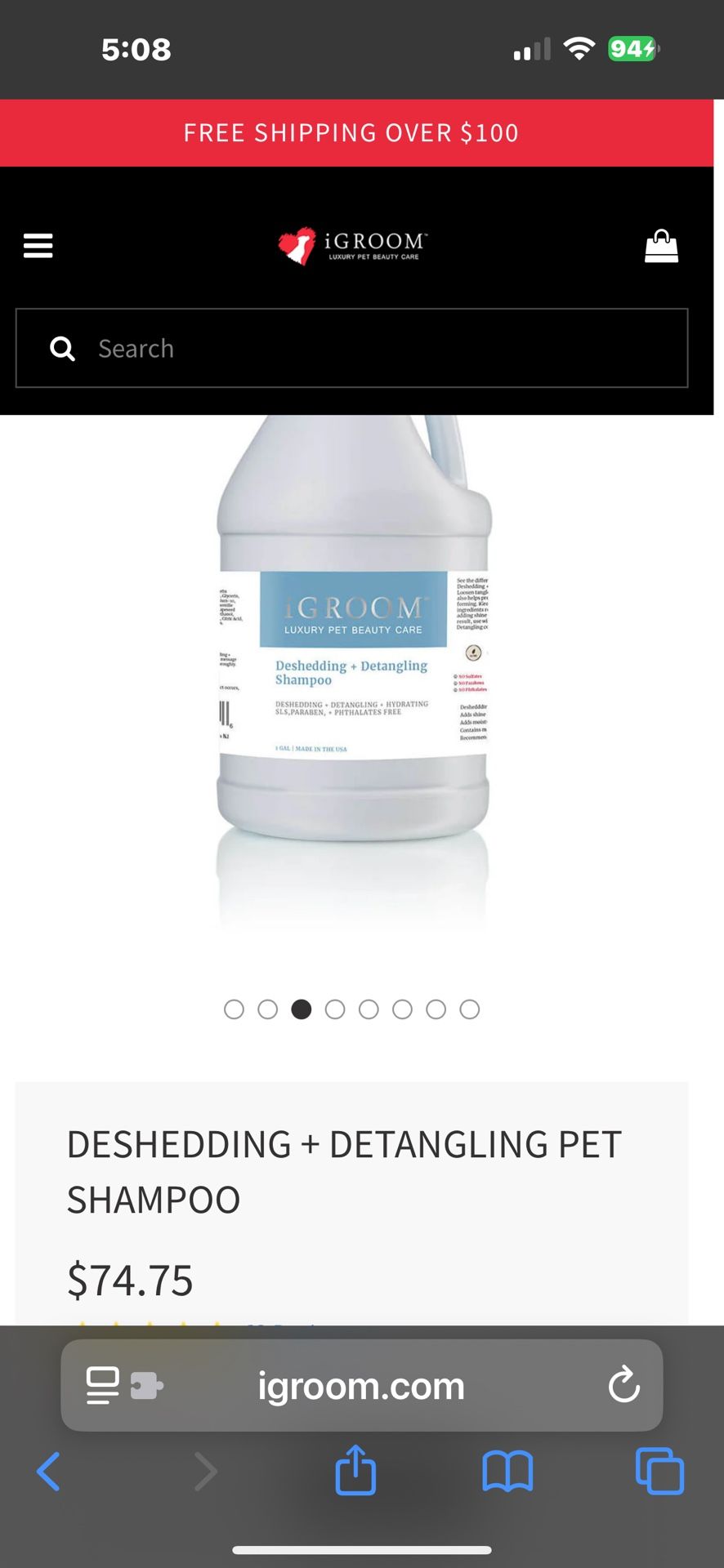 I Groom Deshed And Detangled Shampoo