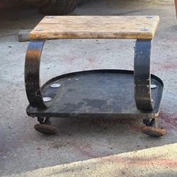 Metal Working Stool With Wheels