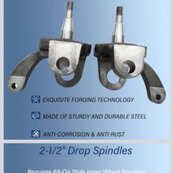 2Pcs 2 1/2" Drop Spindles for Volkswagen Beetle 1(contact info removed) Ball Joint Drum Brake Dune Buggy