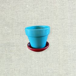 Mini Ceramic Planter Pot with Saucer