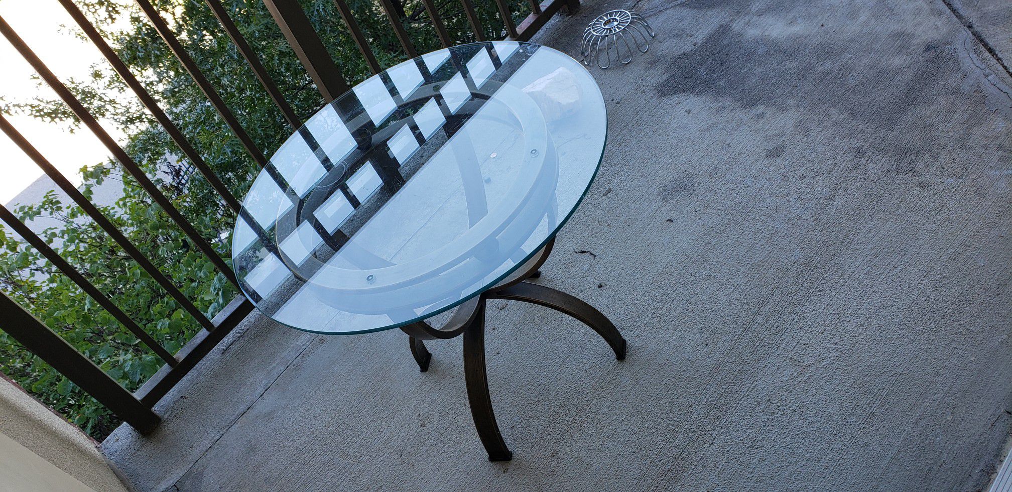 Small glass table