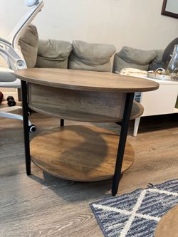 Lift-top Coffee Table with Metal Legs