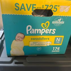 New Born Diapers 174 Pack. 