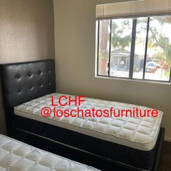Bed Frame Twin Size With Mattress 