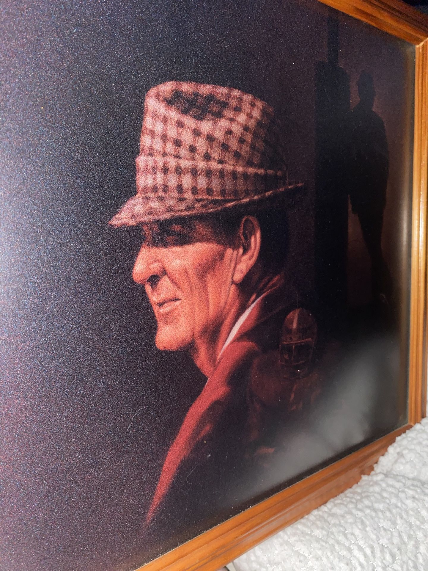 Alabama Football Coach Paul “Bear” Bryant Painting In Frame