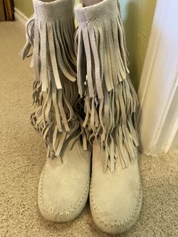 Lauren Conrad Designer Fringed Suede Boots