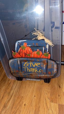 Give Thanks Fall Truck Door Hanger