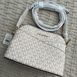 Michael Kors Jet Set Travel Medium Logo Dome Crossbody Bag