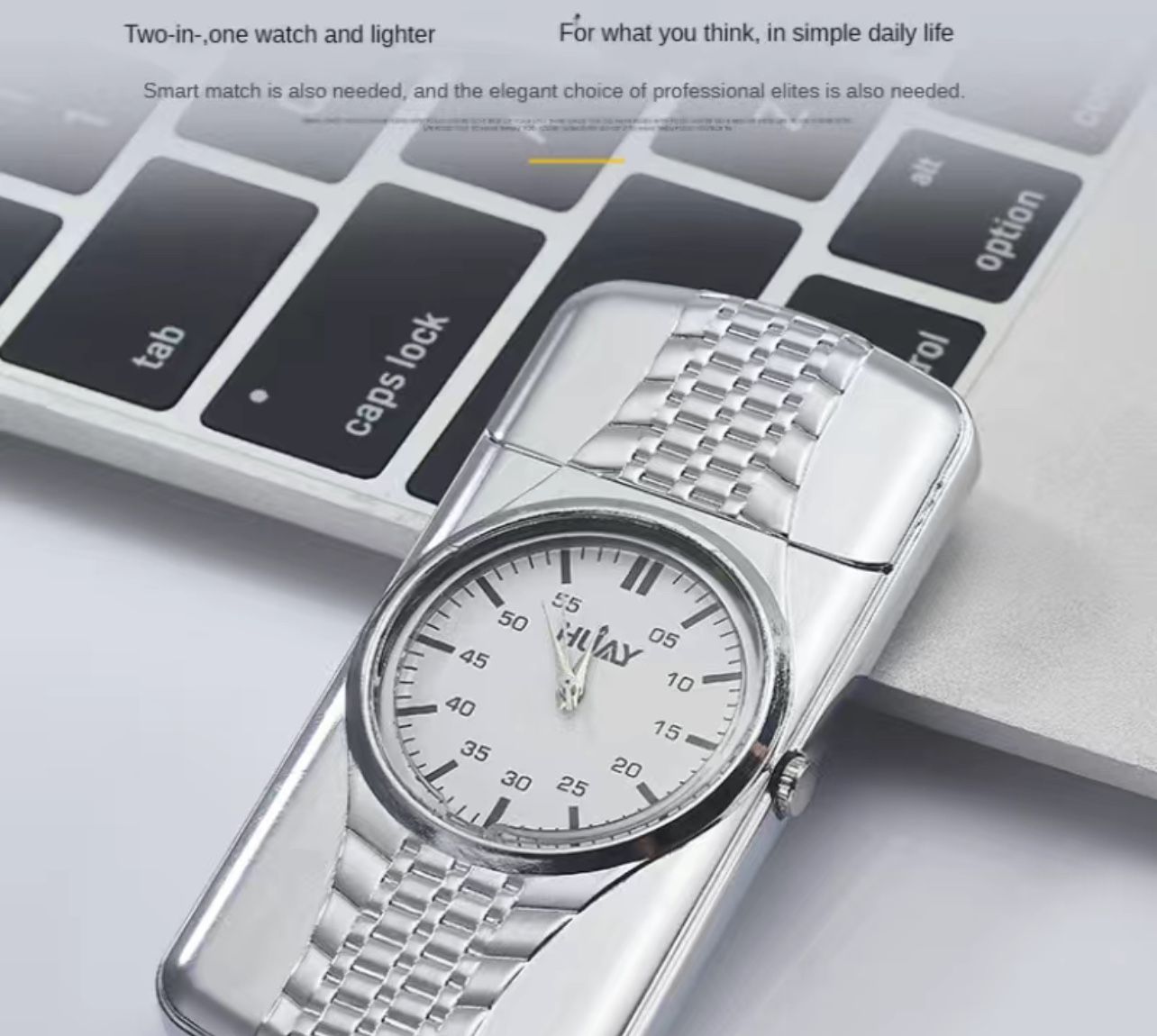 Watch silver electric cigarette lighter