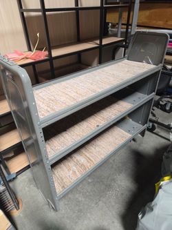 Adrian Steel ADseries adjustable commercial van shelving unit.