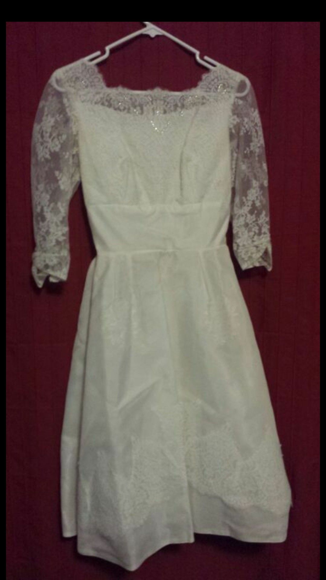 Vintage wedding dress with pillbox hat
