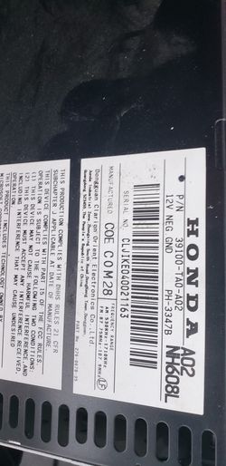 2008 /2012 honda accord estereo