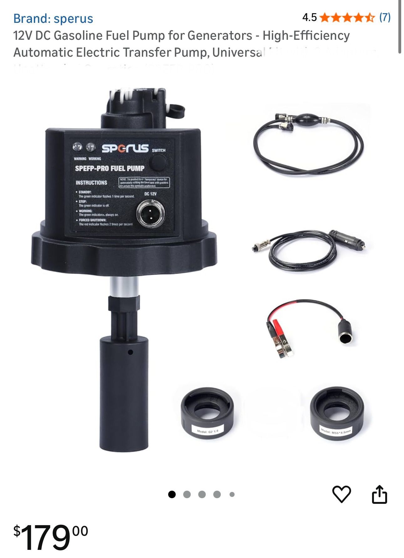 12V DC Gasoline Fuel Pump for Generators - High-Efficiency Automatic Electric