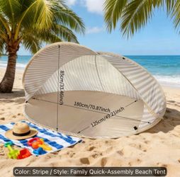 ✨ Portable Pop-Up Beach Tent Sun Shade Shelter – 2 Pack