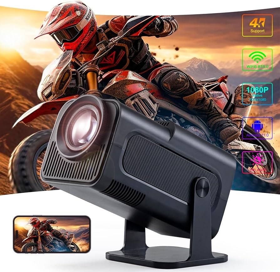 Hy320 4k Portable Projector With Built In Apps And Bluetooth Features