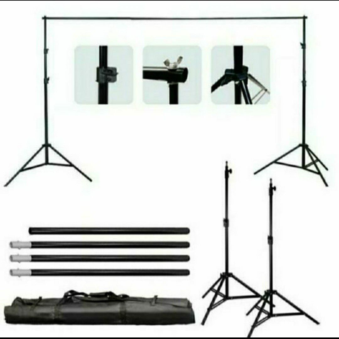 10 ft Heavy Duty Adjustable Photography Background Support Stand Kit With Case