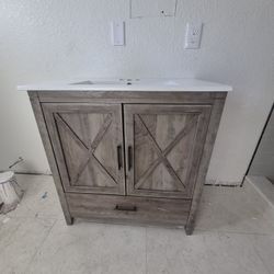 New! Rustic Farmhouse 31" Bathroom Vanity
