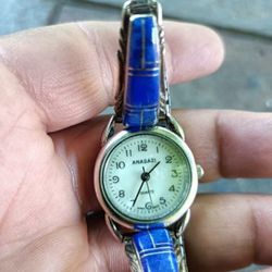 Sterling Silver Watch Lapis Lazuli