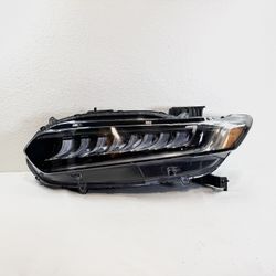 2018 - 2022 HONDA ACCORD LH DRIVER SIDE LED BLACK HEADLIGHT OEM