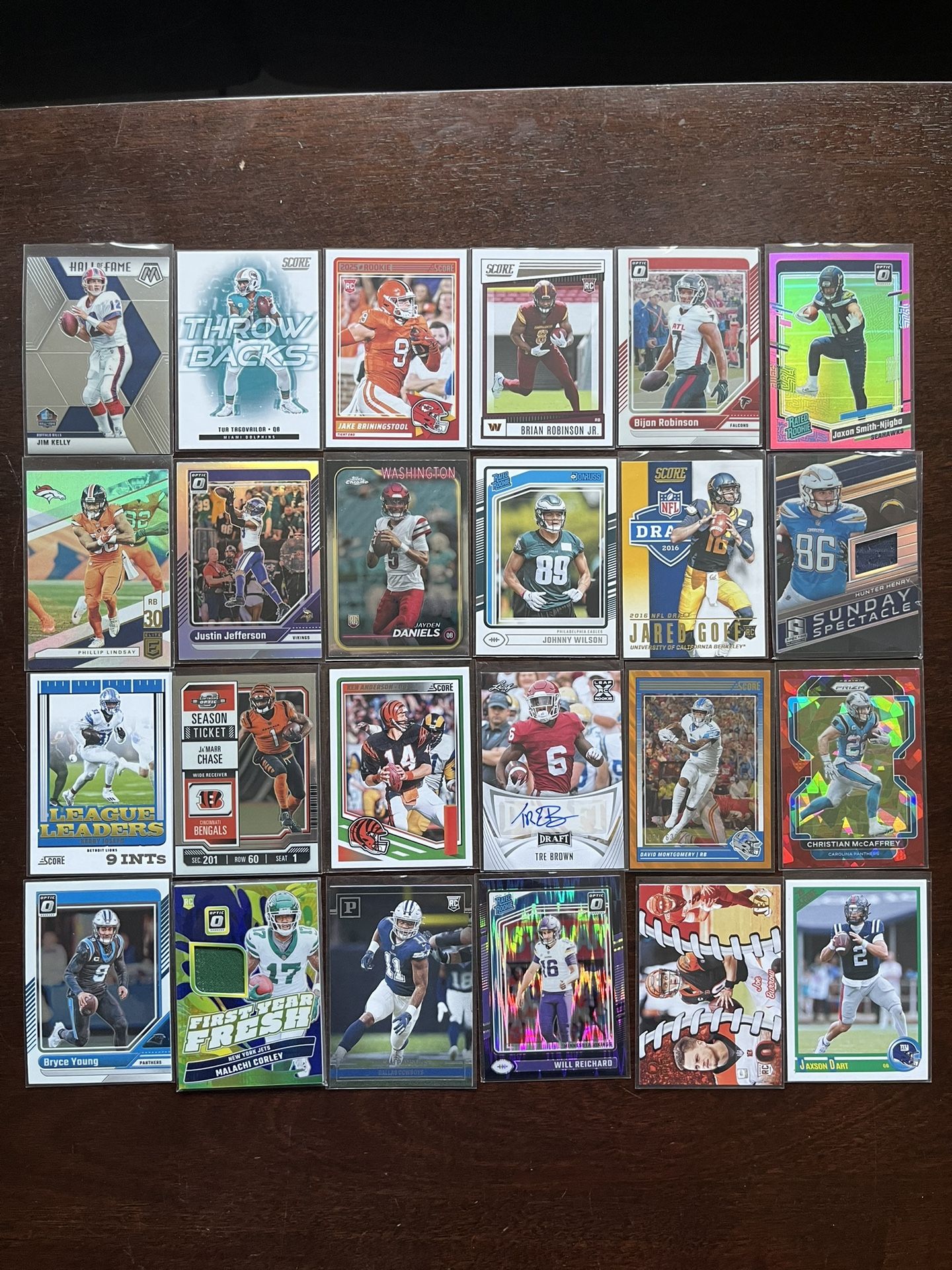 Sports Cards Football Lot Jaxson dart Jayden Daniel’s Joe Burrow Auto Patch Lot