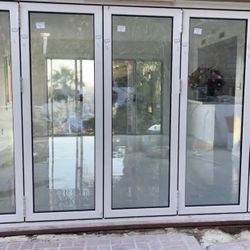 144 x80 or 168 x80  Aluminum Folding Patio Door In Stock