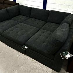 Modular Sectional Couch w/ Storage Ottoman