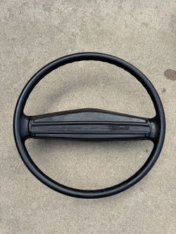 OEM 1973–1974 Chevrolet 2-Spoke Steering Wheel – Nova / Chevelle / Malibu / Monte Carlo – Black