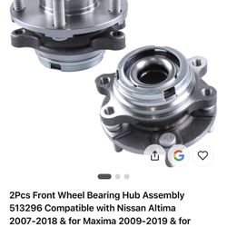2Pcs Front Wheel Bearing Hub Assembly